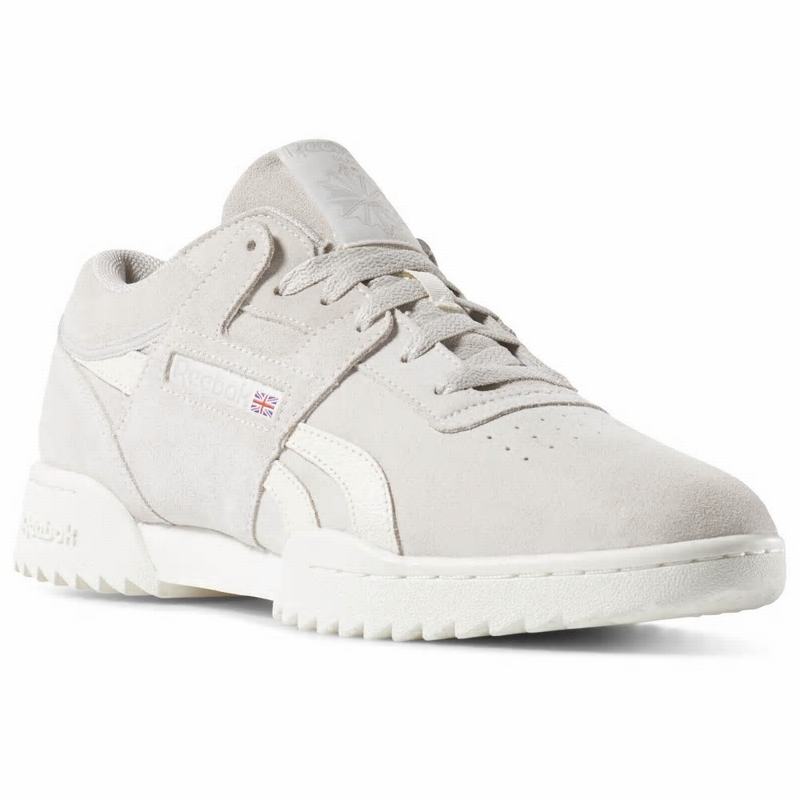 Tenisi Reebok Workout Clean Ripple Barbati Albi/Rosii Romania LM1604YD